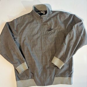 XL Light Billabong Beige Plaid Bomber Jacket